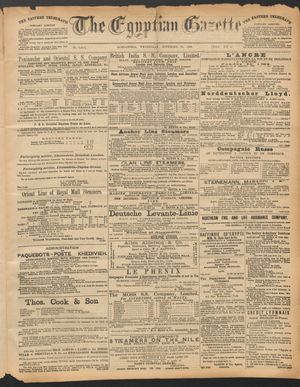 The Egyptian gazette on Dec 21, 1892