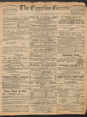 The Egyptian gazette vom 27.12.1892