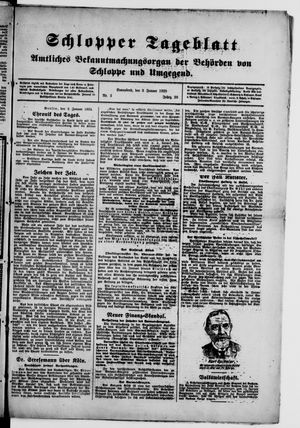 Schlopper Tageblatt vom 03.01.1925