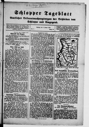 Schlopper Tageblatt vom 04.01.1925