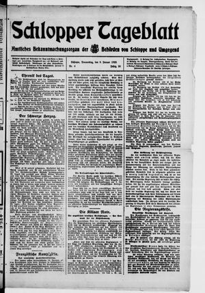 Schlopper Tageblatt vom 08.01.1925