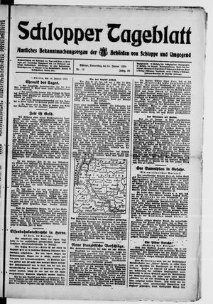 Schlopper Tageblatt vom 15.01.1925