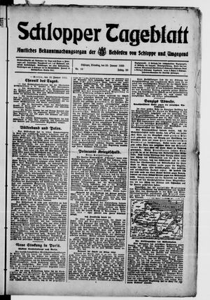 Schlopper Tageblatt on Jan 20, 1925
