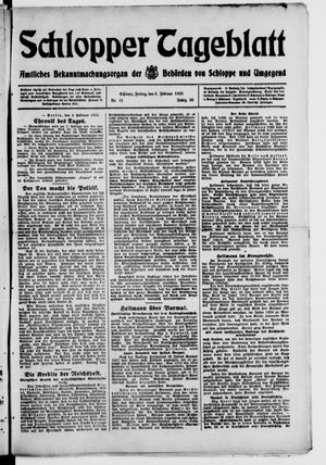 Schlopper Tageblatt vom 06.02.1925