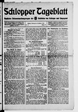 Schlopper Tageblatt on Feb 22, 1925