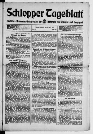 Schlopper Tageblatt on Mar 8, 1925