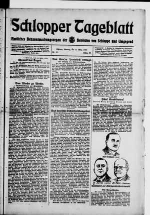 Schlopper Tageblatt on Mar 15, 1925