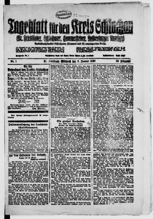Tageblatt für den Kreis Schlochau vom 03.01.1923