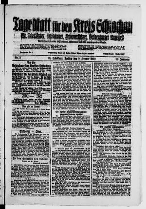 Tageblatt für den Kreis Schlochau vom 05.01.1923