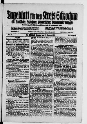 Tageblatt für den Kreis Schlochau vom 14.01.1923