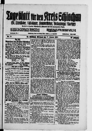 Tageblatt für den Kreis Schlochau vom 17.01.1923