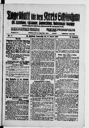 Tageblatt für den Kreis Schlochau vom 18.01.1923