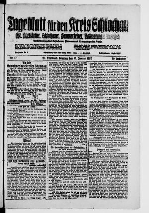 Tageblatt für den Kreis Schlochau on Jan 21, 1923