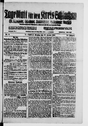 Tageblatt für den Kreis Schlochau on Jan 23, 1923