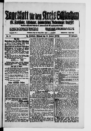 Tageblatt für den Kreis Schlochau vom 24.01.1923