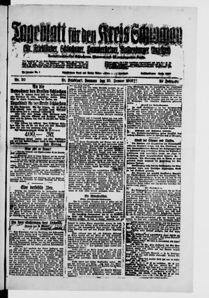 Tageblatt für den Kreis Schlochau vom 25.01.1923