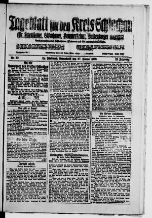 Tageblatt für den Kreis Schlochau on Jan 27, 1923