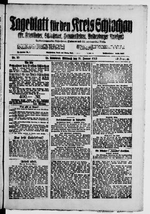 Tageblatt für den Kreis Schlochau vom 31.01.1923