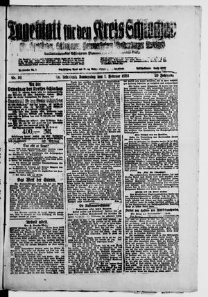 Tageblatt für den Kreis Schlochau vom 01.02.1923