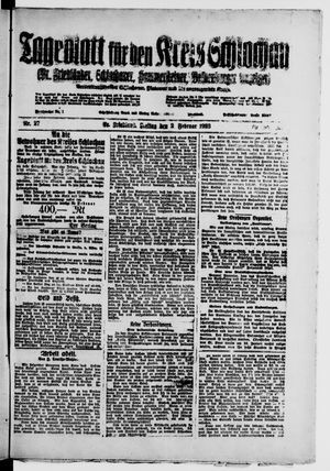 Tageblatt für den Kreis Schlochau vom 02.02.1923