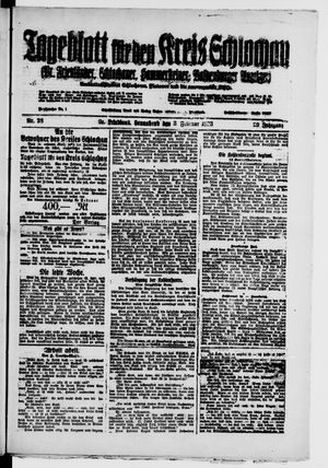 Tageblatt für den Kreis Schlochau on Feb 3, 1923