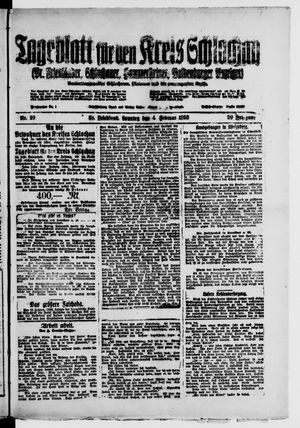 Tageblatt für den Kreis Schlochau on Feb 4, 1923