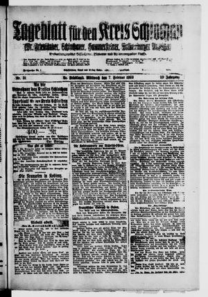 Tageblatt für den Kreis Schlochau vom 07.02.1923