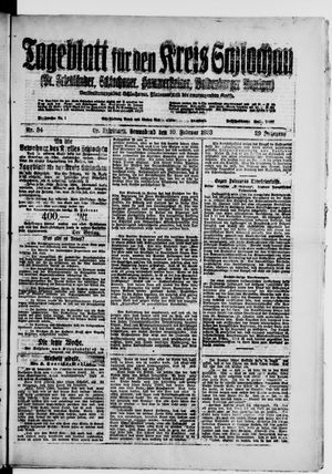 Tageblatt für den Kreis Schlochau vom 10.02.1923