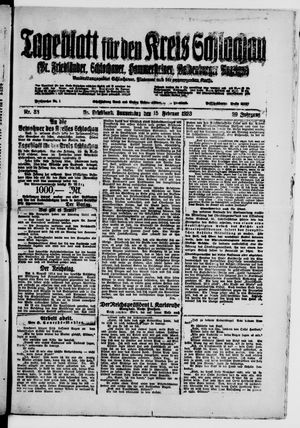 Tageblatt für den Kreis Schlochau vom 15.02.1923