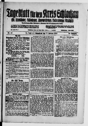 Tageblatt für den Kreis Schlochau vom 17.02.1923