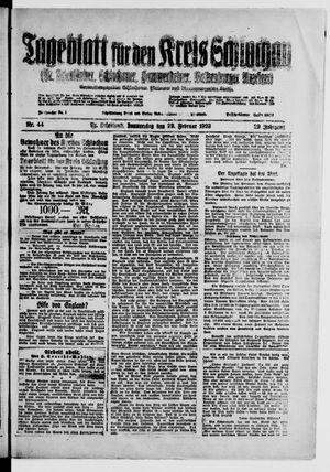 Tageblatt für den Kreis Schlochau vom 22.02.1923