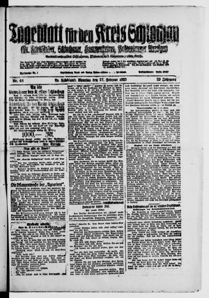 Tageblatt für den Kreis Schlochau vom 27.02.1923