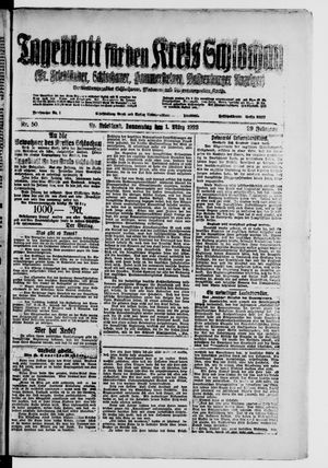 Tageblatt für den Kreis Schlochau vom 01.03.1923