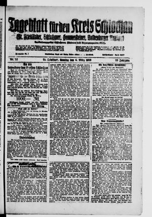 Tageblatt für den Kreis Schlochau vom 04.03.1923