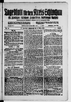 Tageblatt für den Kreis Schlochau vom 08.03.1923