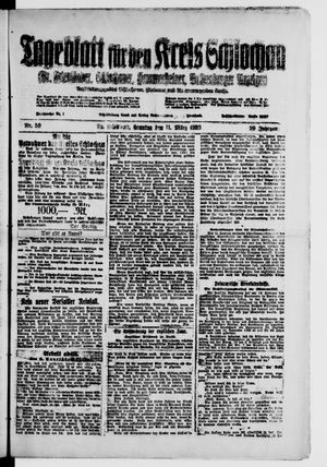 Tageblatt für den Kreis Schlochau vom 11.03.1923