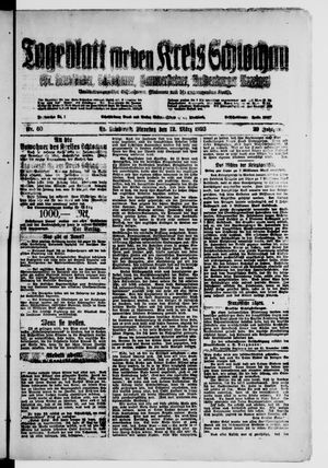 Tageblatt für den Kreis Schlochau vom 13.03.1923