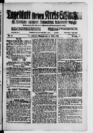 Tageblatt für den Kreis Schlochau vom 14.03.1923