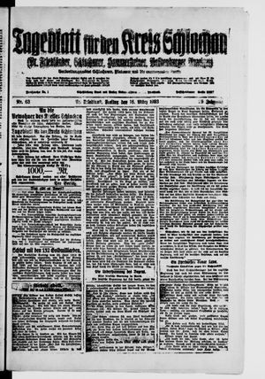 Tageblatt für den Kreis Schlochau vom 16.03.1923