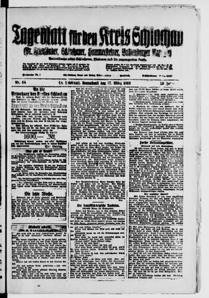 Tageblatt für den Kreis Schlochau vom 17.03.1923