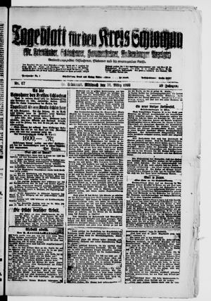 Tageblatt für den Kreis Schlochau vom 21.03.1923