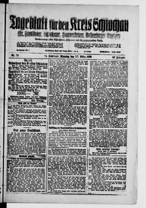 Tageblatt für den Kreis Schlochau vom 27.03.1923