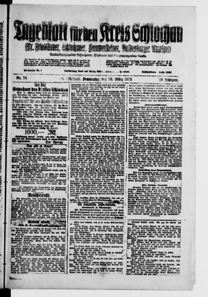 Tageblatt für den Kreis Schlochau on Mar 29, 1923