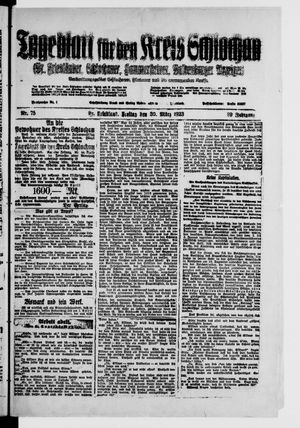 Tageblatt für den Kreis Schlochau on Mar 30, 1923