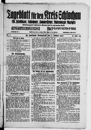 Tageblatt für den Kreis Schlochau on Jan 3, 1925