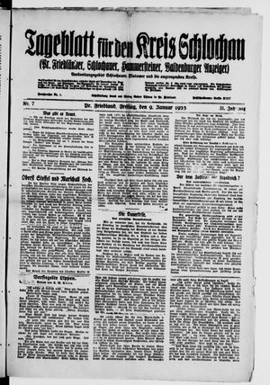 Tageblatt für den Kreis Schlochau on Jan 9, 1925