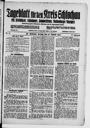 Tageblatt für den Kreis Schlochau vom 16.01.1925