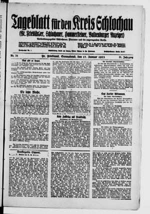 Tageblatt für den Kreis Schlochau vom 17.01.1925