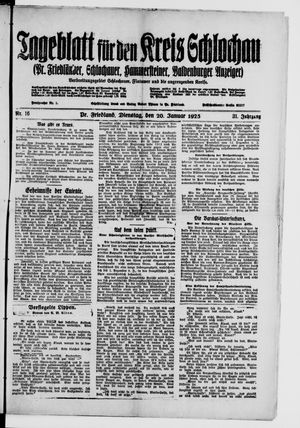 Tageblatt für den Kreis Schlochau on Jan 20, 1925