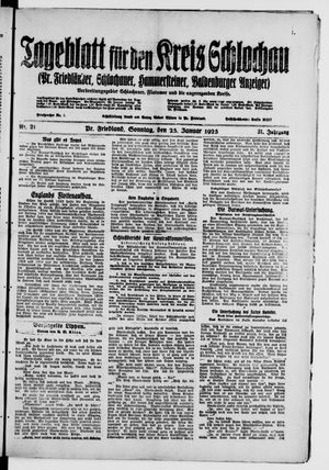 Tageblatt für den Kreis Schlochau on Jan 25, 1925